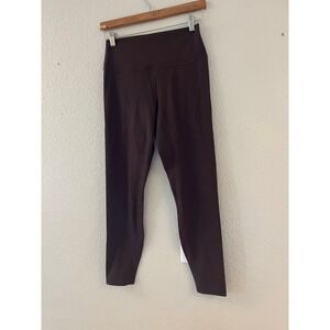 CRZY YOGA Womens High Waisted Yoga Leggings Hot Fudge Brown Size Medium NWT